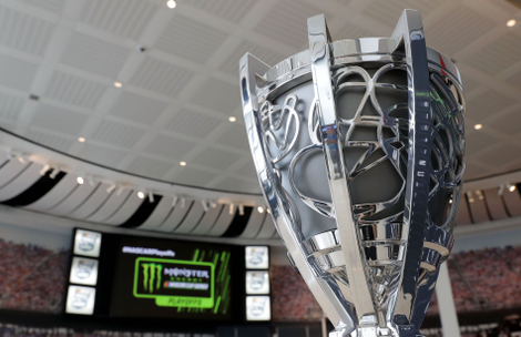 The new Monster Energy Cup Series trophy that someone will win in two weeks. Photo credit: Streeter Lecka/Getty Images for NASCAR
